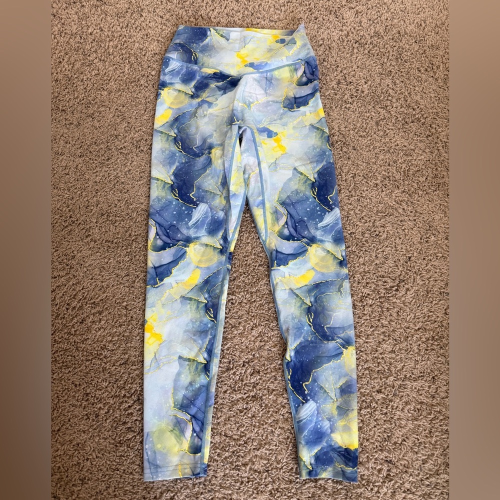 Vitality Colorful Patterned Leggings Sz M
